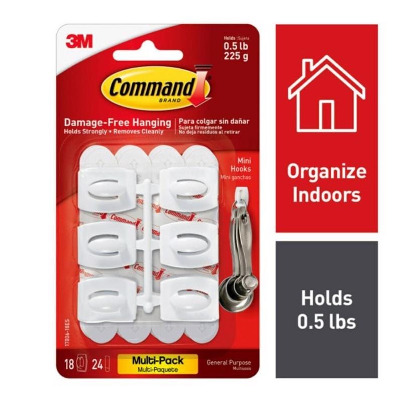 3M 17006-18ES Command Hook Mini White