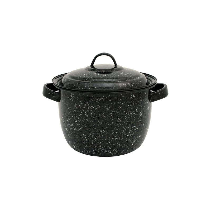 Granite Ware 38722 Porcelain Enamel Pot With Lid 8.6 in. 4 qt Black