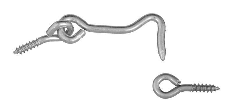 National Hardware N117-911 Zinc-Plated Silver Steel 2 in. L Hook and Eye 2 pk