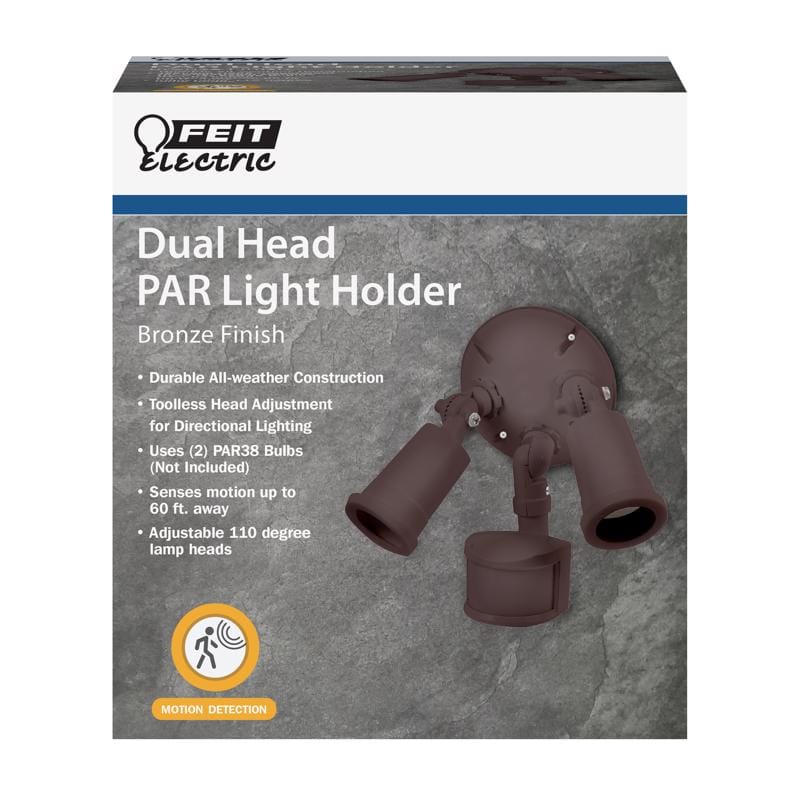 Feit SDFL/MOT/BZ Motion-Sensing 180 deg Bronze Dual Floodlight Hardwired
