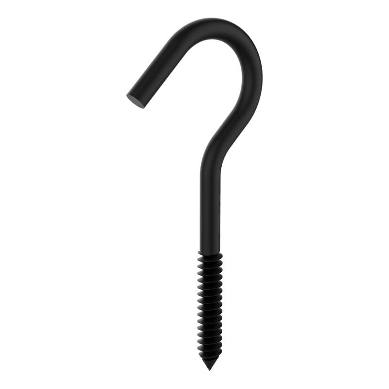 National Hardware N820-102 Medium Storm Shine Black Steel 4-1/4 in. L Screw Hook 60 lb 1 pk