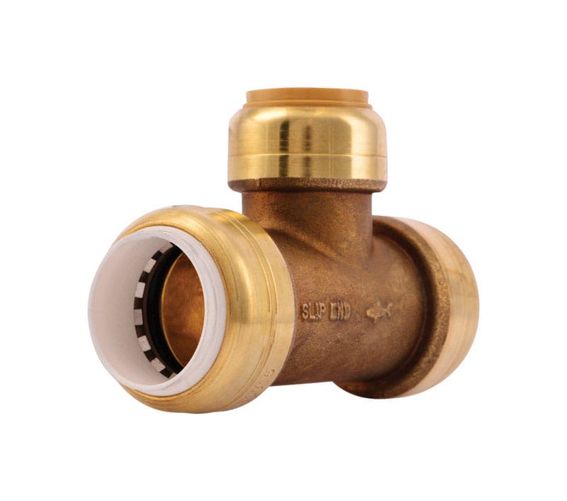 Sharkbite UIP372A Push to Connect 3/4 in. IPS X 3/4 in. D CTS Brass Slip Tee