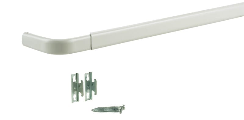 Kenney KN510 White Traditional/Transitional Curtain Rod 18 in. L X 28 in. L