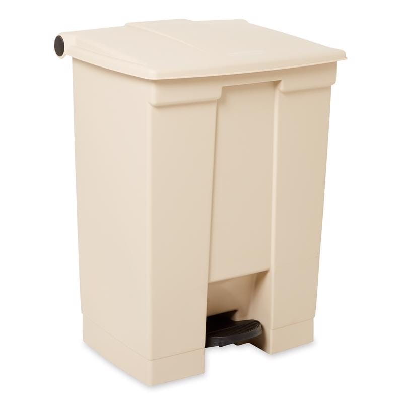 Rubbermaid FG614500BEIG 26.5 in. H X 19.8 in. W X 16.1 in. L Step-On Trash Can 18 gal Beige