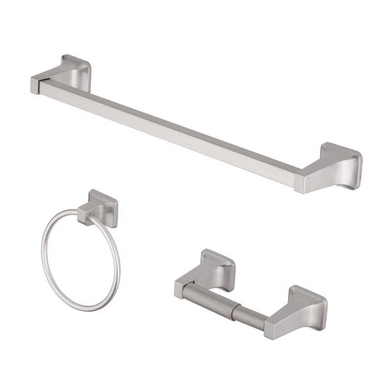 Oakbrook Collection BH-OB3000BN Brushed Nickel Die Cast Zinc Bath Hardware Set