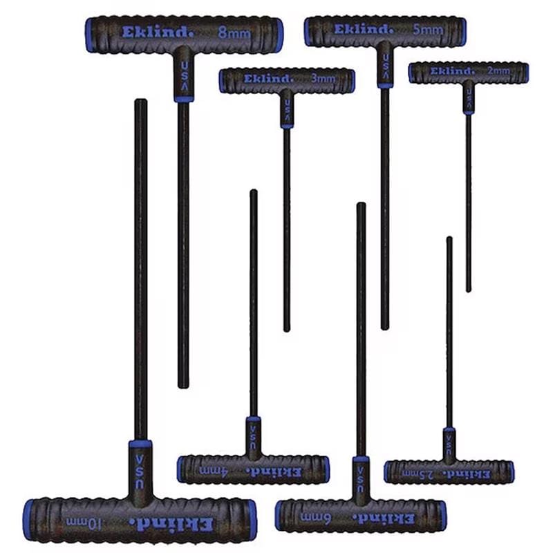 Eklind 64908 Power-T 2-10 mm Metric T-Handle Hex Key Set 8 pc