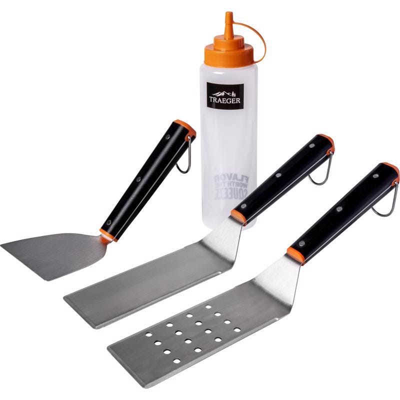 Traeger BAC847 Silicone/Stainless Steel Black Griddle Tool Set