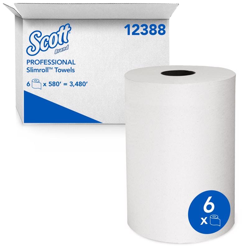 Scott 12388 Slimroll Hard Roll Towels 1 ply 6 pk