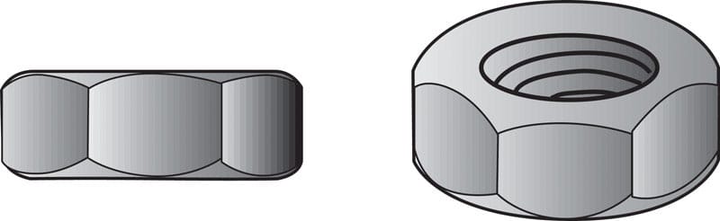Hillman 7150015 1/2 in. Zinc-Plated Steel USS Hex Nut 50 pk