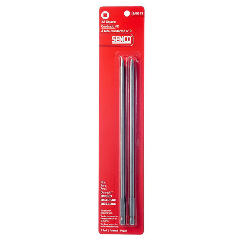Senco EA0315 DuraSpin Square #2 X 9 in. L Replacement Bit Steel 2 pk