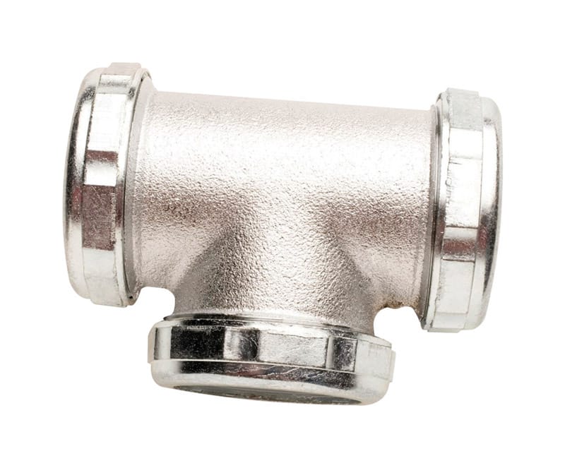 Plumb Pak PP136 1-1/2 in. D X 2.3 in. L Brass 3-Way Coupling Tee