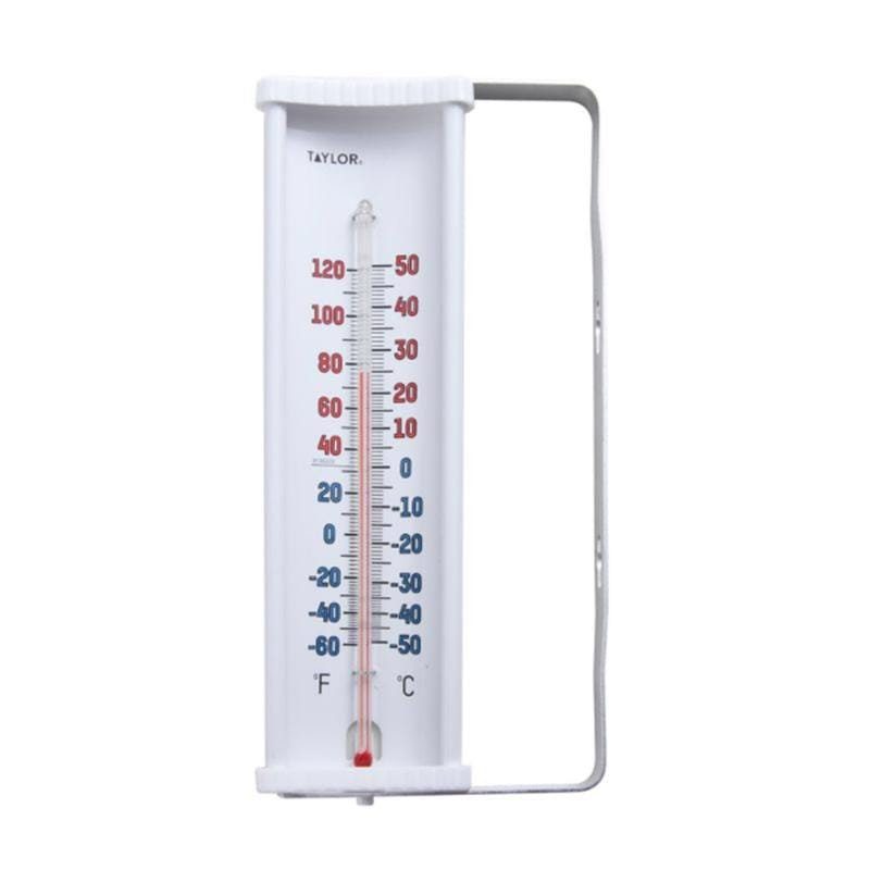 Taylor 5316N Tube Thermometer Plastic White 8.66 in.