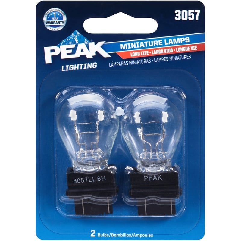 Peak 3057LL-BPP Incandescent Parking/Stop/Tail/Turn Miniature Automotive Bulb 3057