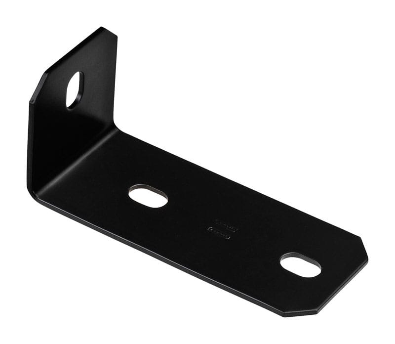 National Hardware N351-498 6.8 in. H X 3 in. W X 0.125 in. D Black Carbon Steel Inside Offset Leg Corner Brac