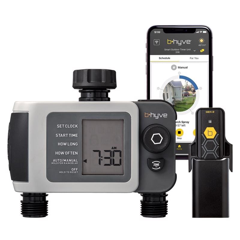 Orbit 21632 Byhve Programmable 2 Zone WiFi Hose Faucet Timer