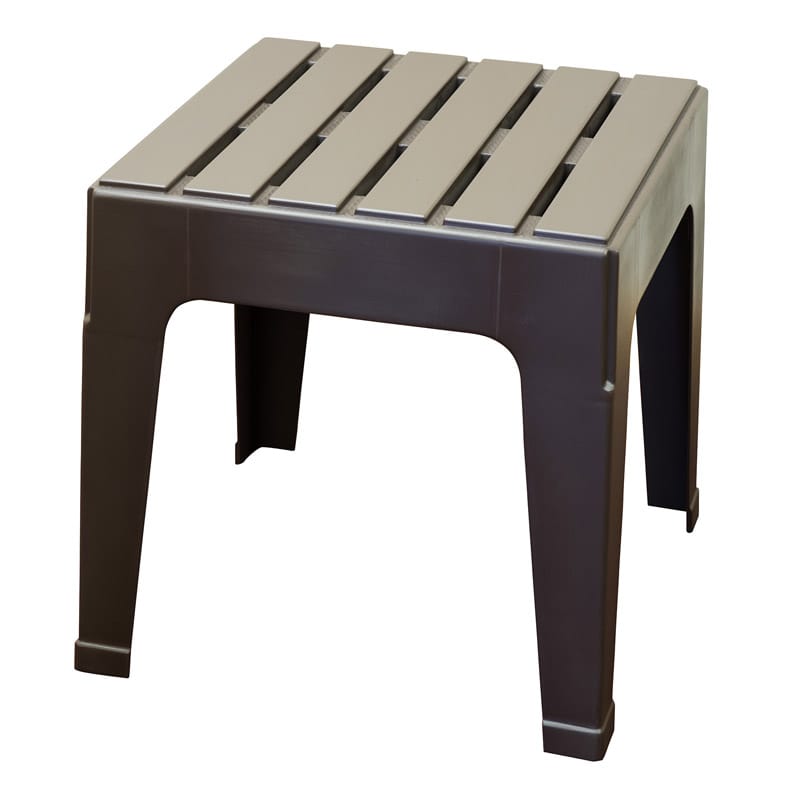 Adams 258366 Big Easy Earth Brown Square Resin Stackable Side Table