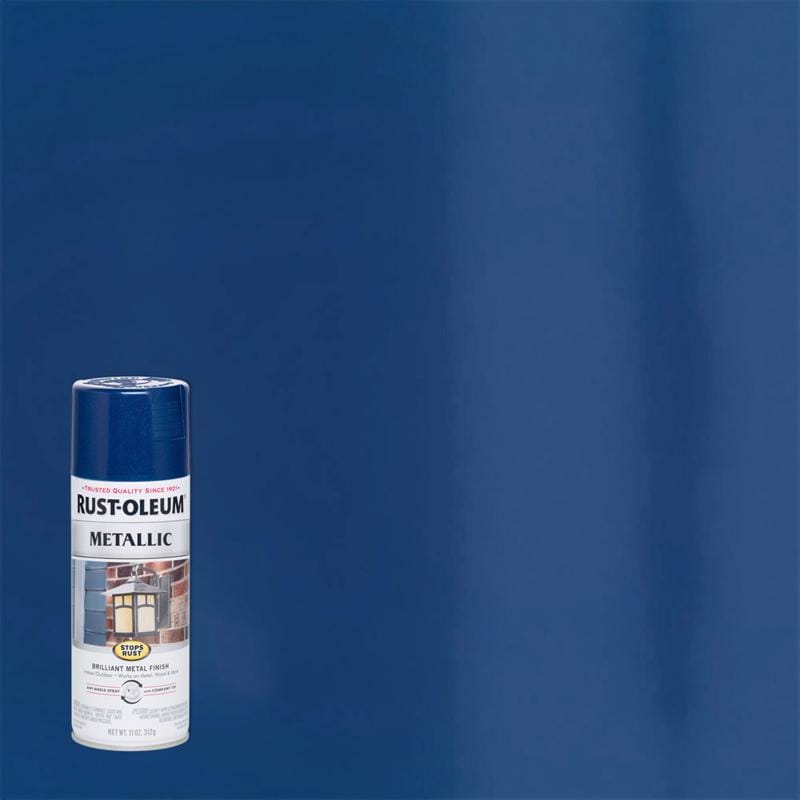 Rust-Oleum 7251830 Stops Rust Metallic Cobalt Blue Metallic Spray Paint 11 oz