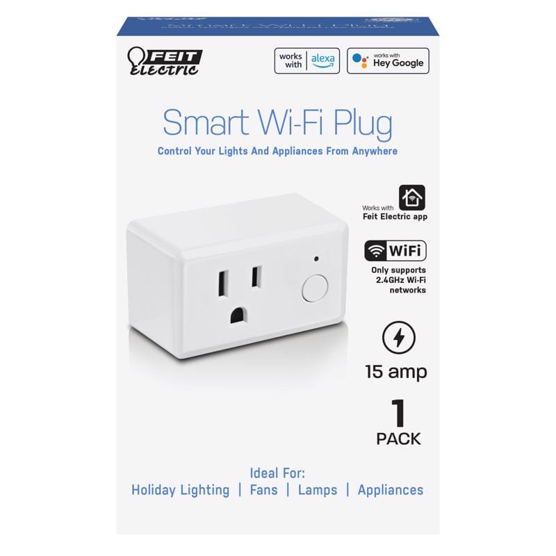 Feit PLUG/WIFI Smart Home Commercial and Residential Plastic Indoor Smart-Enabled Plug 1-15R