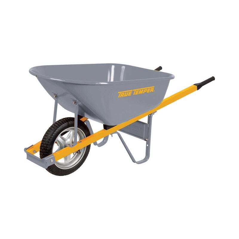 True Temper R6STSP25 Steel Residential Wheelbarrow 6 cu ft