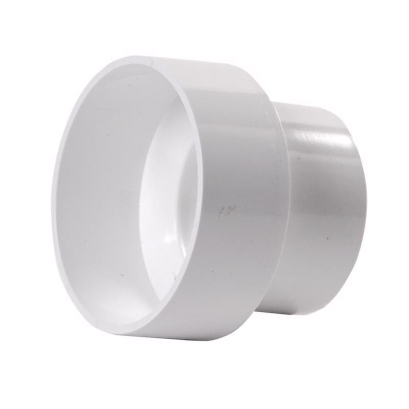 NDS 4P07 Schedule 35 4 in. Hub each X 3 in. D Hub PVC Reducing Coupling 1 pk