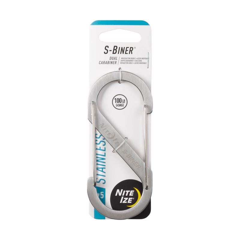 Nite Ize SB5-03-11 S-Biner Stainless Steel Silver Dual Carabiner S-Biner