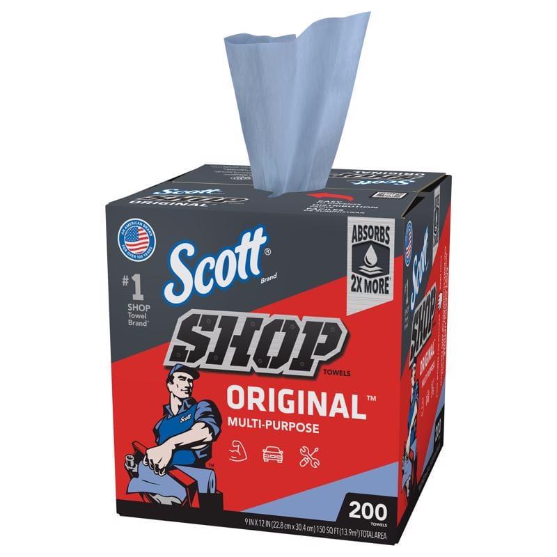 Scott 75190 Original Paper Shop Towels 12 in. W X 9 in. L 200 each 1 pk