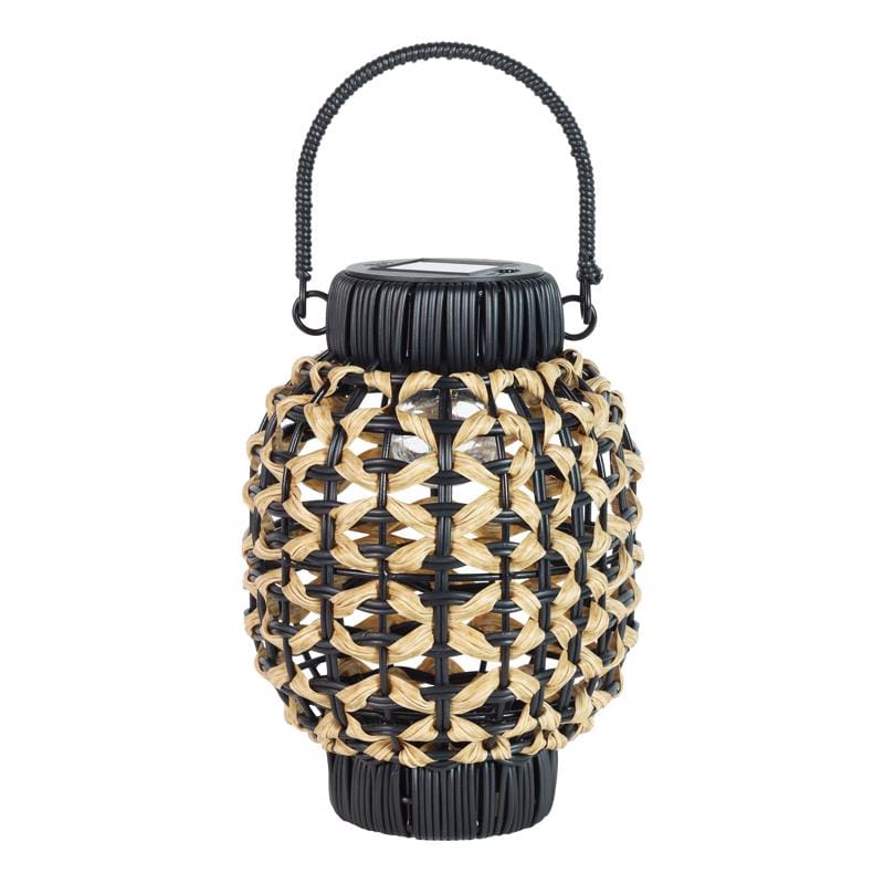 Exhart 82765 Black Plastic 9.5 in. H Lantern