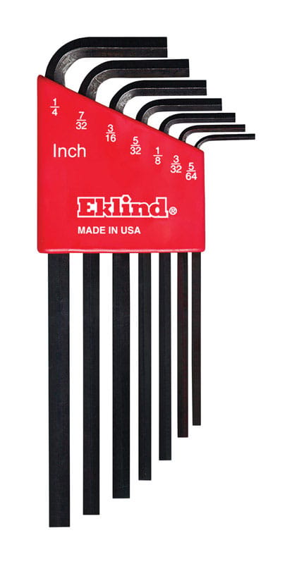 Eklind 10207 Hex-L 5/64 to 1/4 in. SAE L-Handle Hex Key Set 7 pc