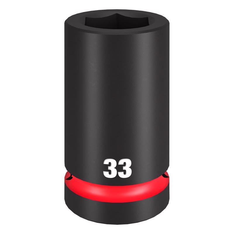 Milwaukee 49-66-6627 33 mm X 1 in. drive Metric 6 Point Deep Socket 1 pc