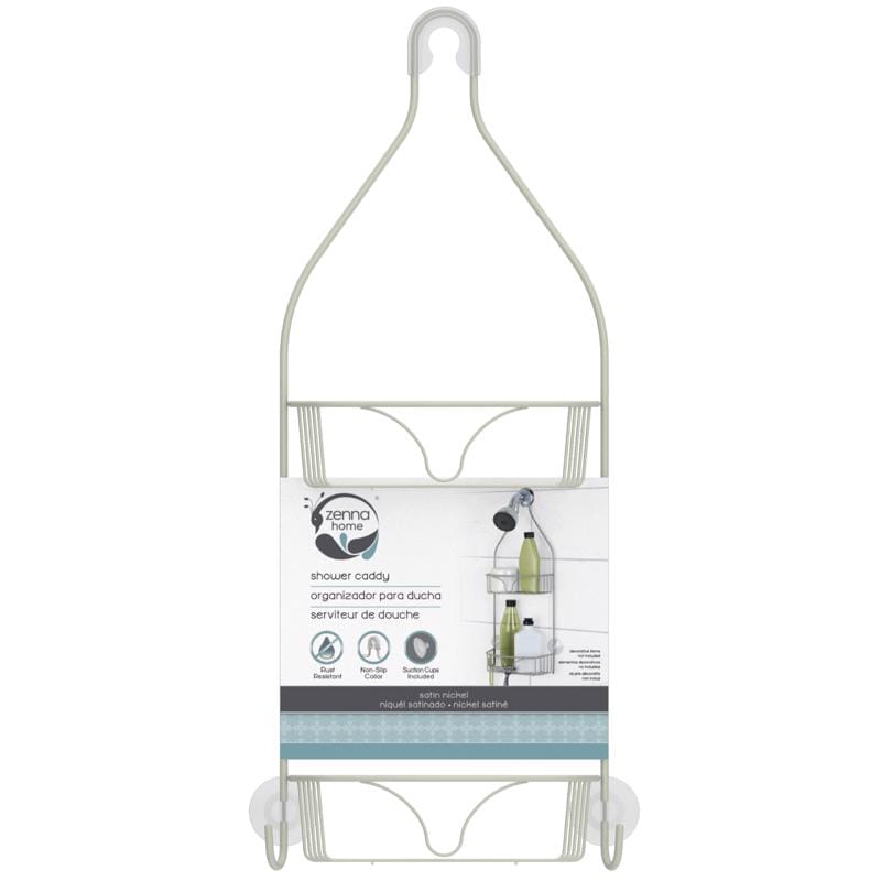 Zenna Home 7543NN 21 in. H X 8.75 in. W X 4.17 in. L Satin Nickel Shower Caddy