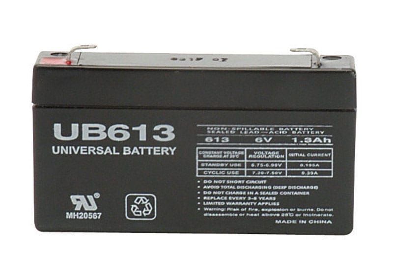 Universal Power Group 86009 UB613 1.3 Ah 6 V Lead Acid Battery