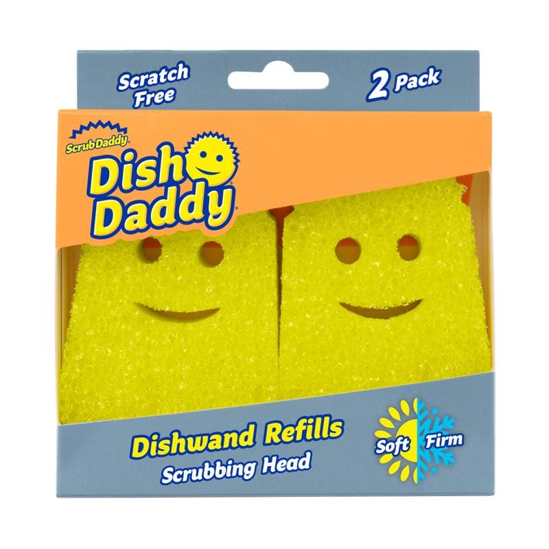 Scrub Daddy 22000020080EN01 Dish Daddy Non-Scratch Dishwand Scrubber Refill For Multi-Purpose 5.8 in. L 2 pk