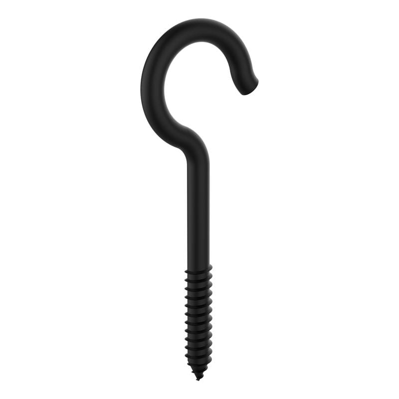 National Hardware N820-107 Medium Storm Shine Black Steel 4-5/16 in. L Ceiling Hook 125 lb 1 pk