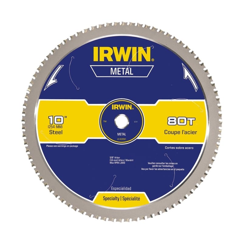 Irwin 4935561 Marathon 10 in. D X 5/8 in. Steel Circular Saw Blade 80 teeth 1 pk