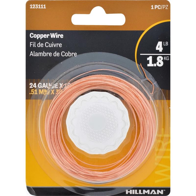 Hillman 123111-N 100 ft. L Copper 24 Ga. Hobby Wire