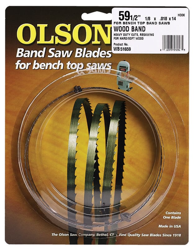 Olson WB51659DB 59.5 in. L X 0.13 in. W Carbon Steel Band Saw Blade 14 TPI Hook teeth 1 pk
