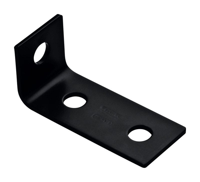 National Hardware N351-477 3.5 in. H X 1.5 in. W X 0.125 in. D Black Carbon Steel Inside Corner Brace