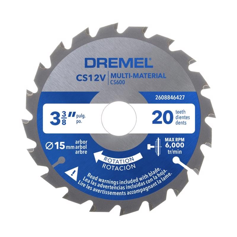 Dremel CS600 Blueprint 3-3/8 in. D X 15 mm Circular Saw Blade 20 teeth