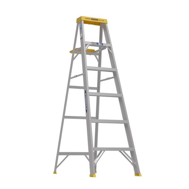 Werner 366 6 ft. H Aluminum Step Ladder Type I 250 lb. cap.