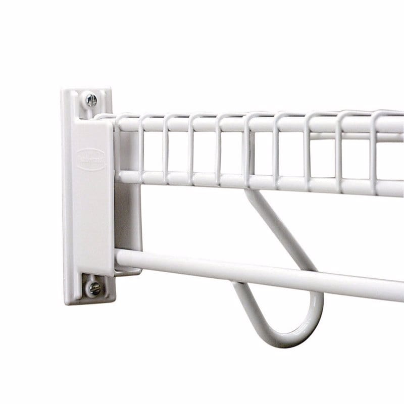 Rubbermaid FG3D68LWWHT 4.25 in. H X 1.125 in. W X 1.87 in. L Metal Free Slide Fast Set Wall/End Bracket