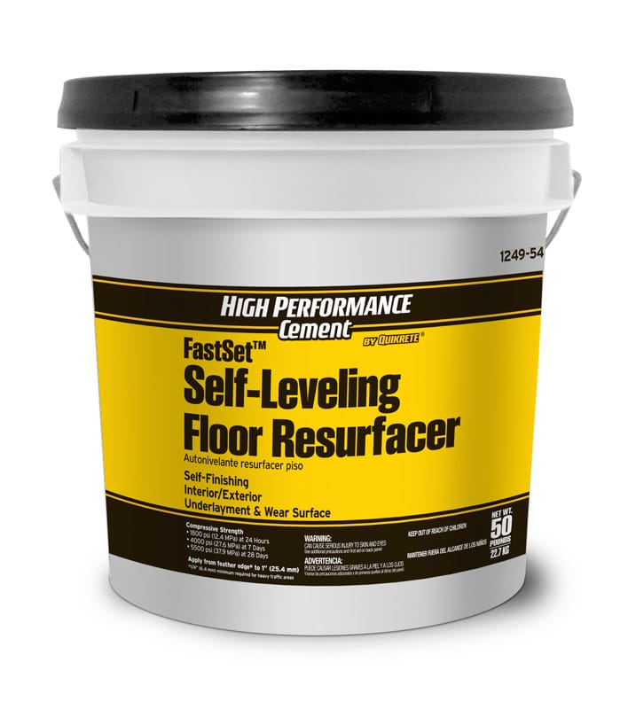 Quikrete 1249-54 FastSet Gray Self-Leveling Floor Resurfacer 50 lb