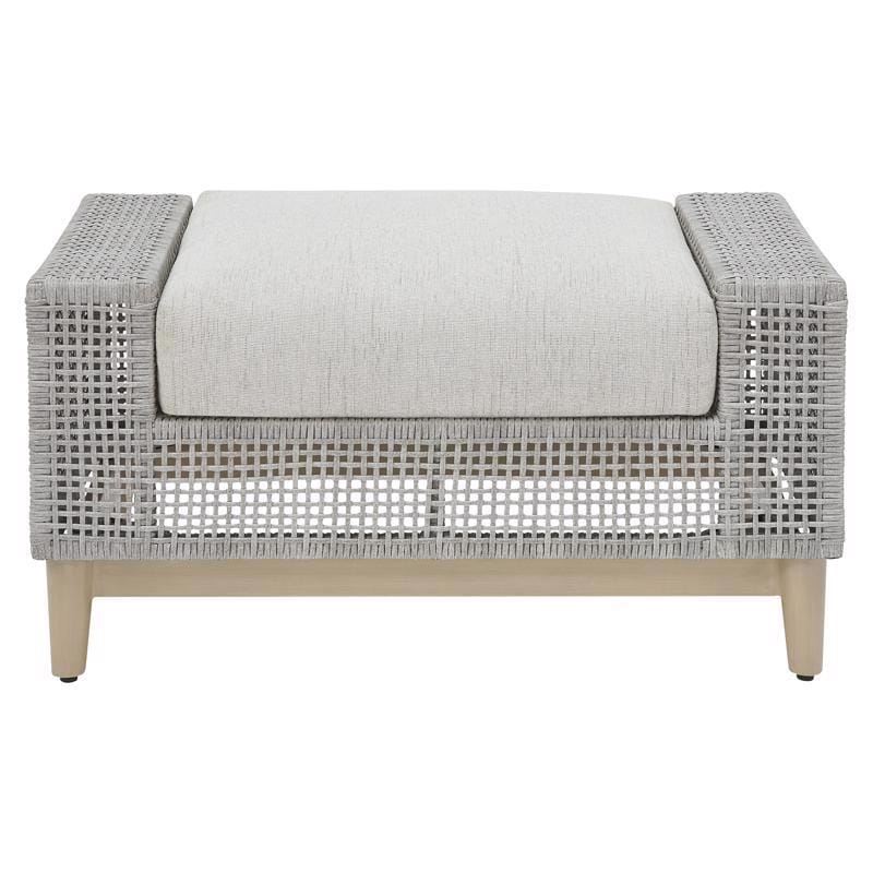 Signature Design P798-814 by Ashley Seton Creek Gray Aluminum Frame Contemporary Ottoman
