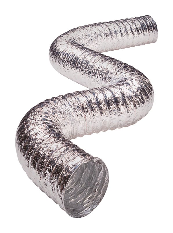 Deflect-O F0405B/4 Supurr-Flex 5 ft. L X 4 in. D Silver Aluminum Dryer Transition Duct