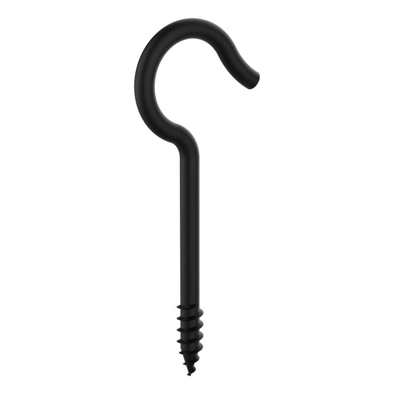 National Hardware N820-106 Medium Storm Shine Black Steel 3-3/8 in. L Ceiling Hook 1 pk