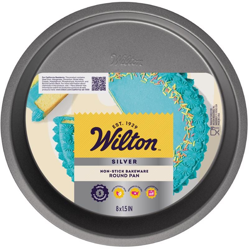 Wilton 191011499 Silver 1.5 in. L 8 in. Round Cake Pan Gray 1 pc