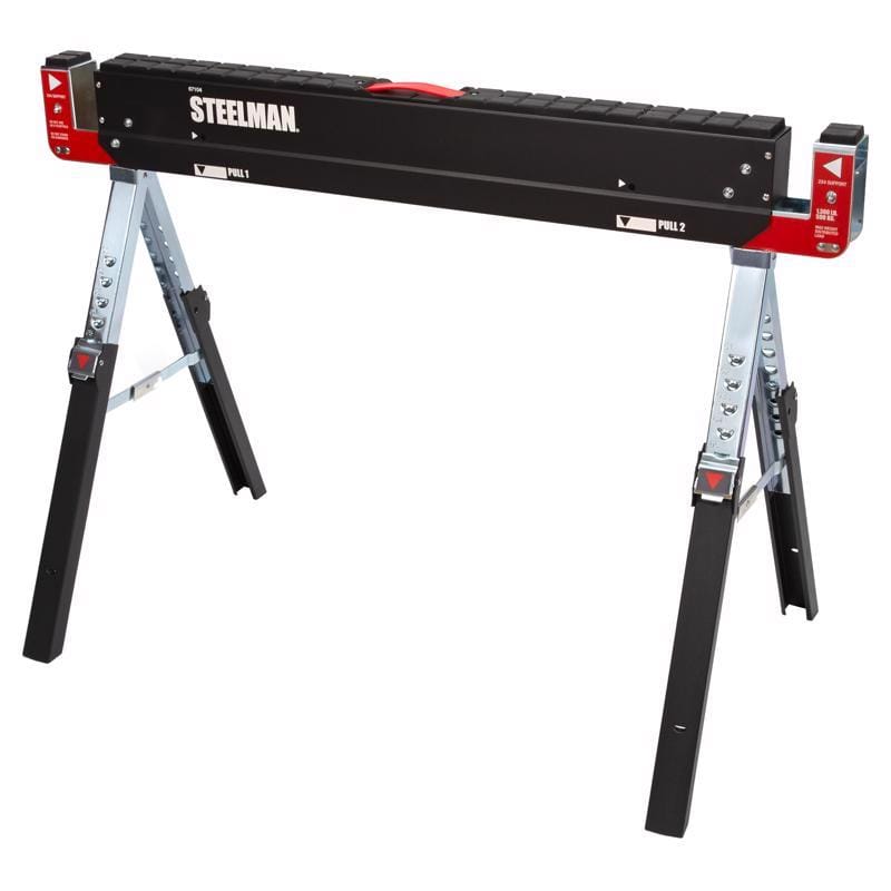Steelman 67104 32 in. H X 42 in. W X 24.25 in. D Adjustable Folding Sawhorse 1300 lb. cap. 1 pc
