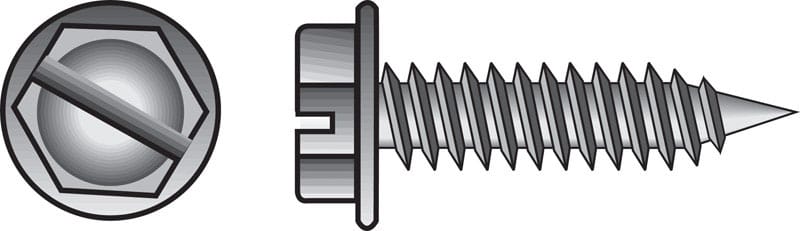 Hillman 82220 No. 6 Ga. X 3/8 in. L Slotted Hex Washer Head Self-Piercing Screws 1 pk
