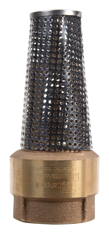 Campbell FV-8TLF 2 in. D X 2 in. D Brass Foot Valve