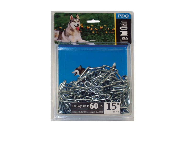 PDQ A09415 Dark Gray Steel Dog Tie Out Chain Large