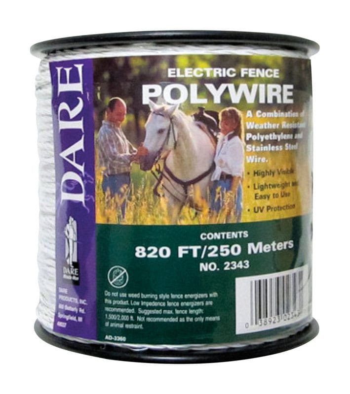 Dare 2343 Fence Poly Wire 250 M White